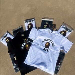 BAPE COLLEGE TEE WHITE AND BLACK